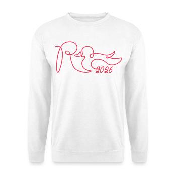 Pension une ligne - 2026 Enfin terminé - Sweat-shirt Unisexe - blanc - Devant
