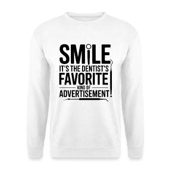 Mechanical Mouth Dental Technician Art  - Unisex Sweatshirt - white - Front