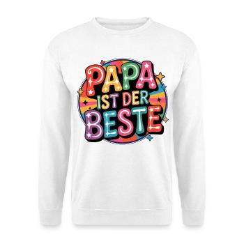 Papa est le meilleur – Jeu de couleurs Pop Art - Sweat-shirt Unisexe - blanc - Devant