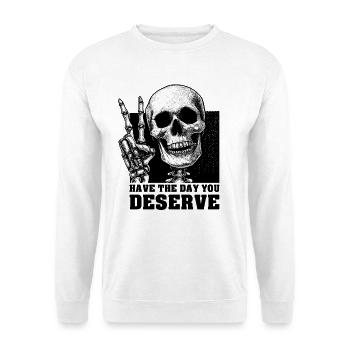 Chemise Skeleton Peace Sign - Sweat-shirt Unisexe - blanc - Devant
