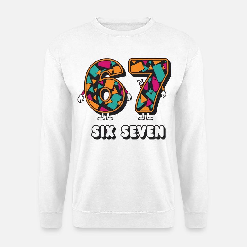 6 7 Konfetti Karneval Fasching  - Unisex Pullover - Weiß