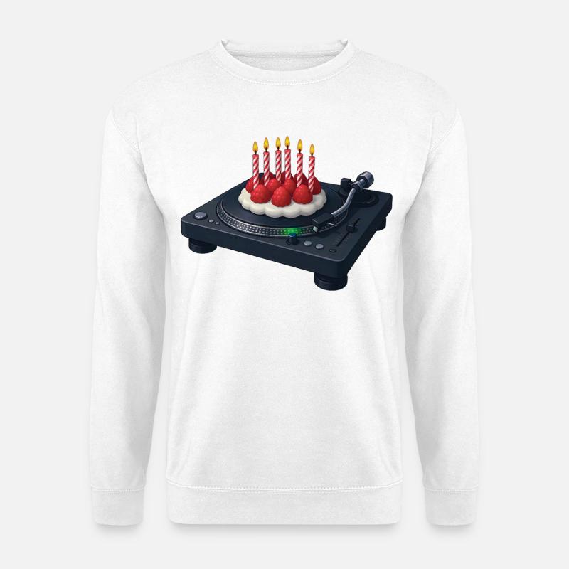 DJ BIRTHDAY – Ton & Bild - Unisex Pullover - Weiß