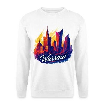 Varsovie, magnifique capitale, Pologne, Polska, Gesche - Sweat-shirt Unisexe - blanc - Devant