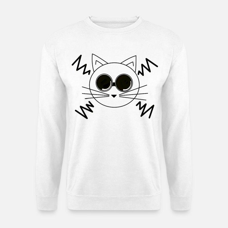 Weltraumkatze - Unisex Pullover - Weiß