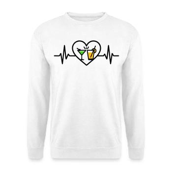 Cocktails Coeur Fête d’été Vacances - Sweat-shirt Unisexe - blanc - Devant