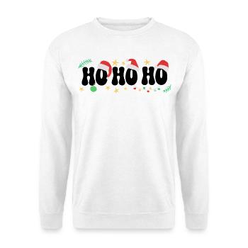 Ho Ho Ho Ho Chapeaux de Père Noël - Sweat-shirt Unisexe - blanc - Devant