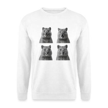 Happy Quokkas - Unisex Pullover - Weiß - Vorne