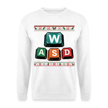 WASD Christmas Funny Gaming Gift Kids - Unisex Sweatshirt - white - Front