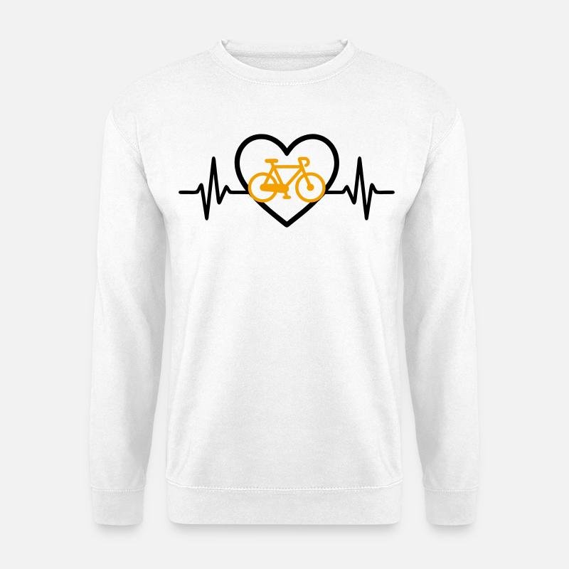 Cycling Heart Bicycle Passion Gift - Unisex Sweatshirt - white