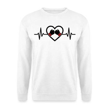 Gants de sport Boxing Heart Passion - Sweat-shirt Unisexe - blanc - Devant