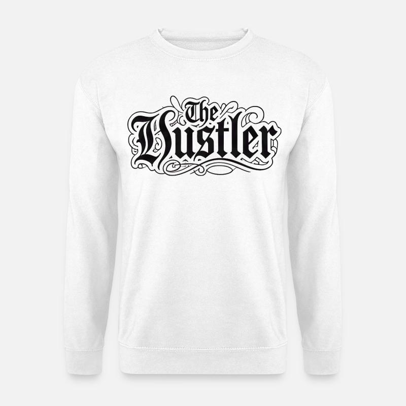 Die Hustler-Gothic-Schrift - Unisex Pullover - Weiß