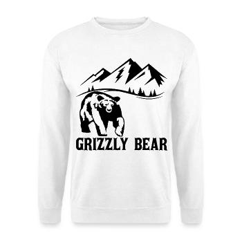 Hiking with a (black) bear - Unisex Sweatshirt - white - Front