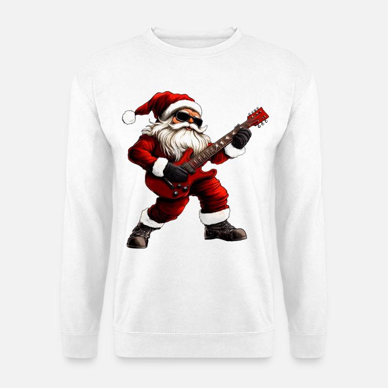 E-Gitarristen Weihnachten - Unisex Pullover - Weiß