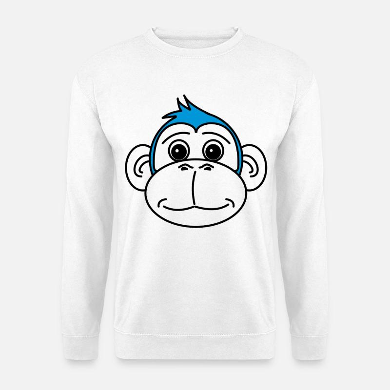 Affe - Unisex Pullover - Weiß
