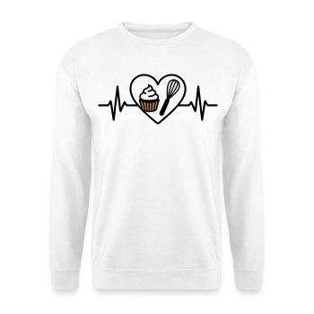 Patisserie Heart Whisk Dessert Sweet - Unisex Sweatshirt - white - Front