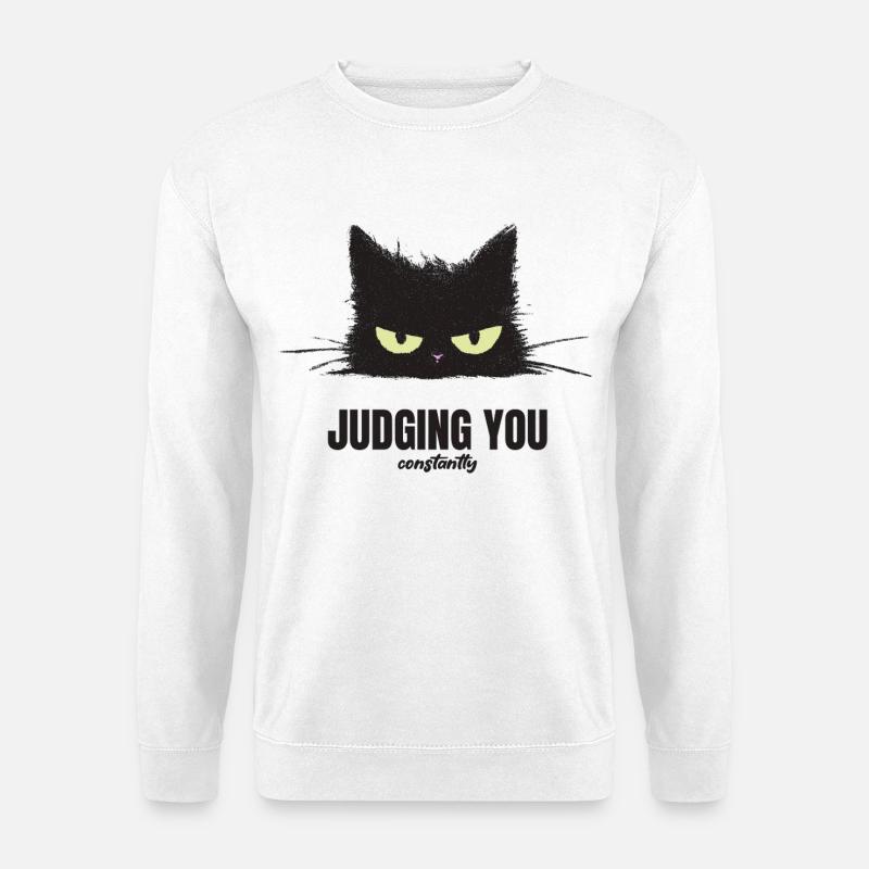 The Judgment Cat - Unisex Sweatshirt - white