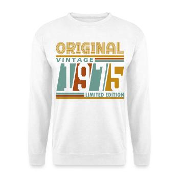 Original Retro Vintage 1975 Limited Edition 50 - Unisex Sweatshirt - white - Front