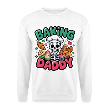 Baking Daddy Skull Cook - Unisex Sweatshirt - white - Front