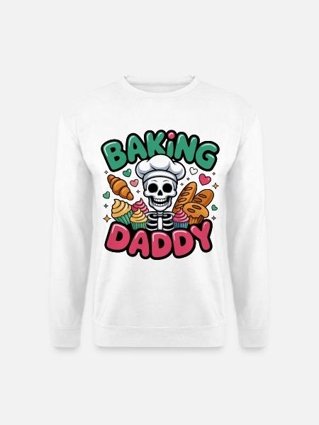 Cuisson de Daddy Skull Cook - Sweat-shirt Unisexe - blanc
