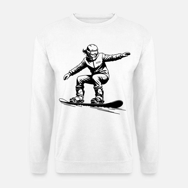 Cool Snowboarder - Snowboard Graphic - Unisex Sweatshirt - white