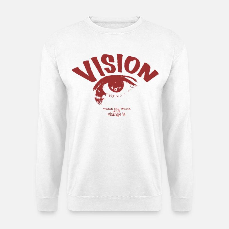 Vision Auge Streetwear - Unisex Pullover - Weiß