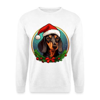 Christmas Dachshund - Unisex Sweatshirt - white - Front