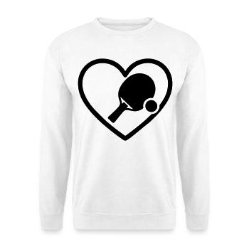 Heart + Ping-Pong – Table Tennis Passion - Unisex Sweatshirt - white - Front