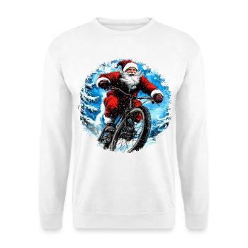 Noël des vététistes - Sweat-shirt Unisexe - blanc - Devant