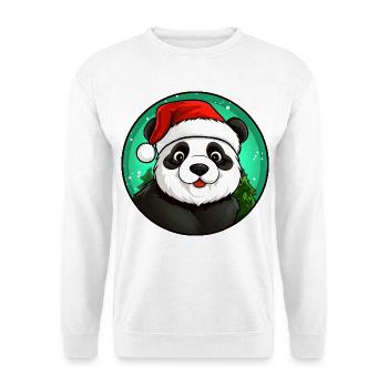 Panda Santa Claus - Sweat-shirt Unisexe - blanc - Devant