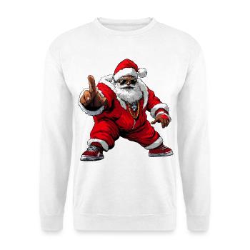 Hip-Hop Santa Claus / Rapper - Unisex Sweatshirt - white - Front