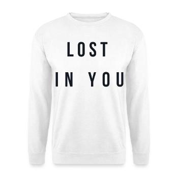 Lost In You – T-shirt romantique minimaliste - Sweat-shirt Unisexe - blanc - Devant