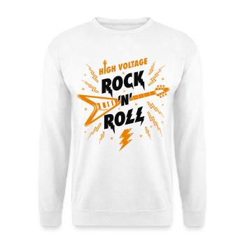 Hochspannungs-Rock'n'Roll-Gitarre - Unisex Pullover - Weiß - Vorne