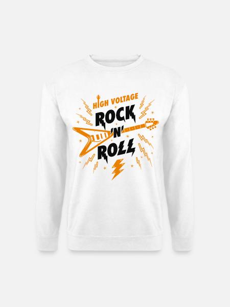 Hochspannungs-Rock'n'Roll-Gitarre - Unisex Pullover - Weiß
