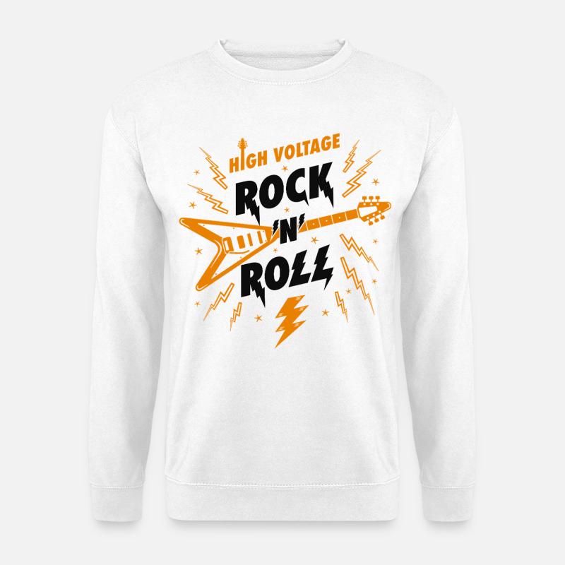 Hochspannungs-Rock'n'Roll-Gitarre - Unisex Pullover - Weiß