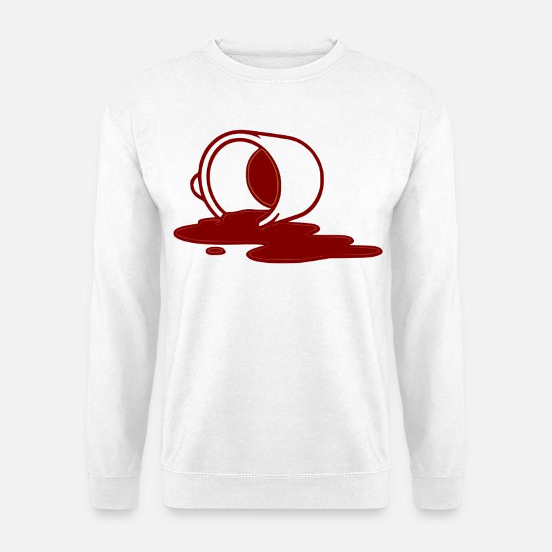 Kaffee Becher Umkippen - Unisex Pullover - Weiß