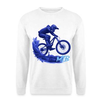 MTB Bike - Unisex Pullover - Weiß - Vorne