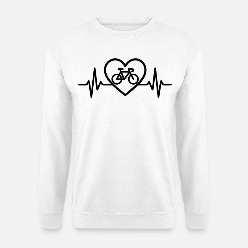 Herz Radfahren – Leidenschaft Fahrrad - Unisex Pullover - Weiß