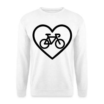 Heart Cycling – Bike Lover Design - Unisex Sweatshirt - white - Front