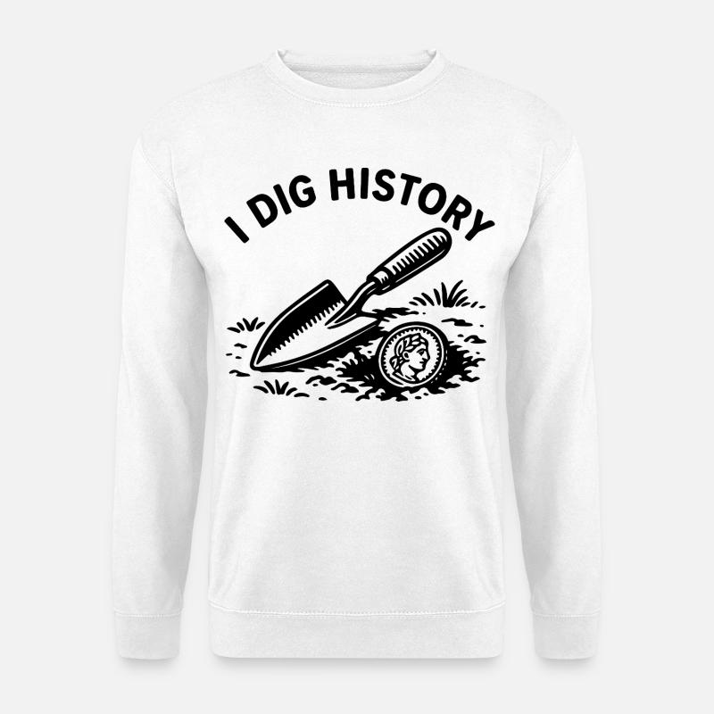 Ich mag das Geschichts-Metall-Detektionsabenteuer - Unisex Pullover - Weiß