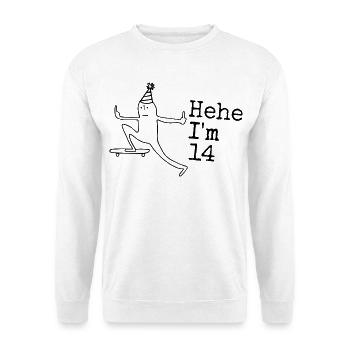 Cadeau d’anniversaire pour les 14 ans 14 ans 14e - Sweat-shirt Unisexe - blanc - Devant