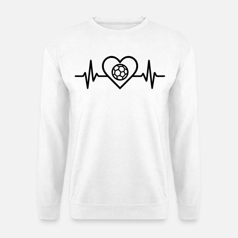 Herz Handball – Leidenschaft Teamsport - Unisex Pullover - Weiß