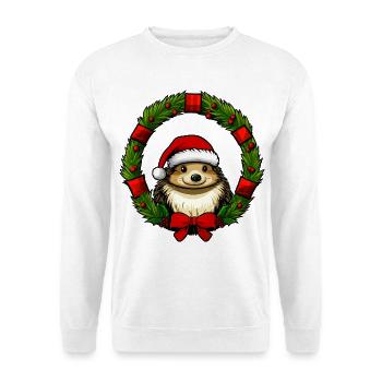 Christmas Hedgehog - Unisex Sweatshirt - white - Front