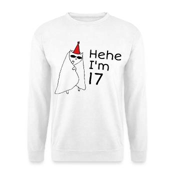 17 ans anniversaire - Cadeau 17e anniversaire - Sweat-shirt Unisexe - blanc - Devant