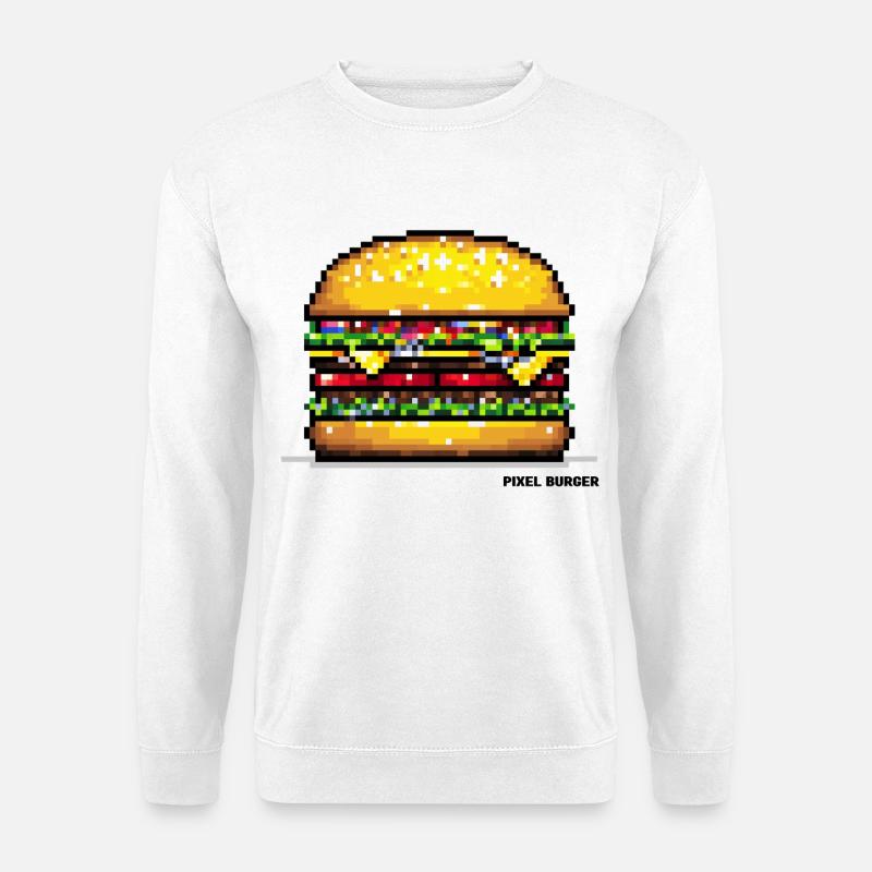 Pixel Hamburger - Unisex Sweatshirt - white