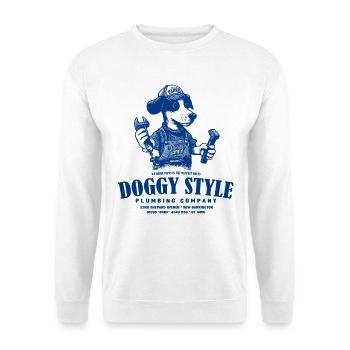 Doggy Style Klempner Service - Unisex Pullover - Weiß - Vorne