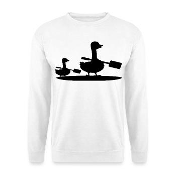 Stand-up-Paddeln, SUP Goose - Unisex Pullover - Weiß - Vorne - Alina (178cm) & Michal (187cm)