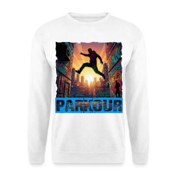 Parkour - Sweat-shirt Unisexe - blanc - Devant