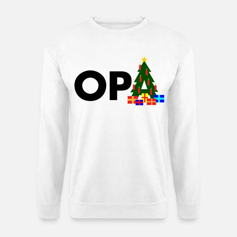 Opa Weihnachtsbaum - Unisex Pullover - Weiß