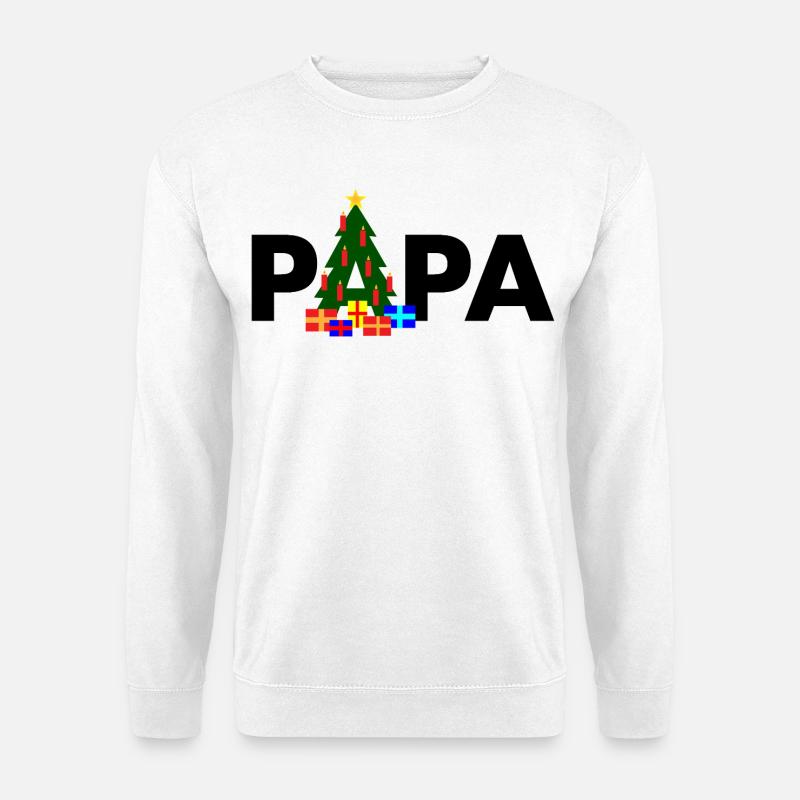 Papa Weihnachtsbaum - Unisex Pullover - Weiß
