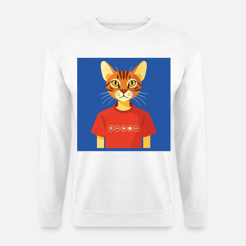 MENSCHLICHE KATZE – Baby & Kinder - Unisex Pullover - Weiß